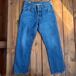 Levi’s 501 Premium Classic Blue Denim Jeans Women’s W27XL26